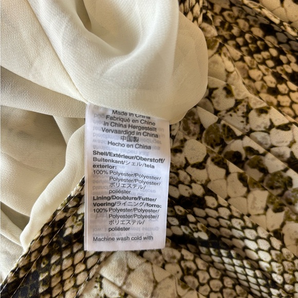 J. Crew Snake Print Pleated Midi Skirt 4 Petite 4P - Picture 3 of 6